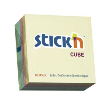 Sticky Notes Cube Pastel Rainbow 76mm x 76mm (3x3)