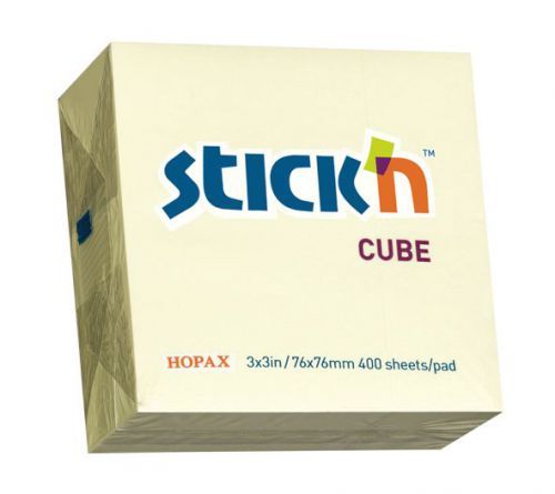 Sticky Notes Cube Yellow 76mm x 76mm (3x3)
