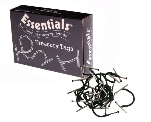 Treasury Tags Green 127mm - Pack 100