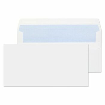 Wallet Envelopes DL White Lightweight Plain Self Seal 80gsm - Pack 1000
