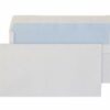 Wallet Envelopes DL White Lightweight Plain Self Seal 80gsm - Pack 50