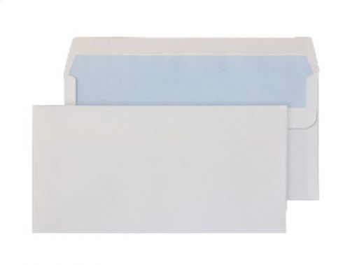 Wallet Envelopes DL White Lightweight Plain Self Seal 80gsm - Pack 50