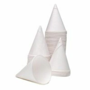 Water Drinking Cone Paper Cups White 4oz - Pack 5000