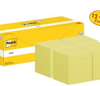 3M Post-it Notes Value Pack 76x76mm Canary Yellow 7100290172 - Pack 24