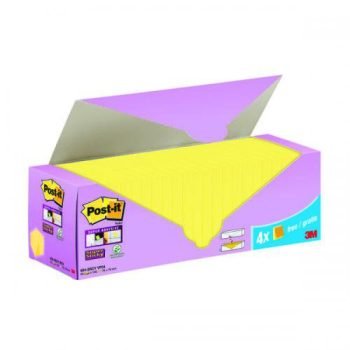 3M Post-it Super Sticky Notes 76x76mm Canary Yellow 7100236613 - Pack 20+4