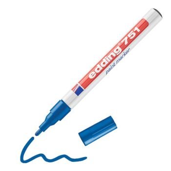 Edding 751 Gloss Paint Markers Blue 4-751003 - Pack 10 - Fusion Office UK