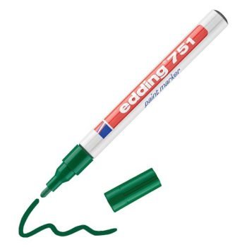Edding 751 Gloss Paint Markers Green 4-751004 - Pack 10 - Fusion Office UK