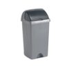 Roll Top Waste Bin Plastic Metallic 48 Litres - Fusion Office UK