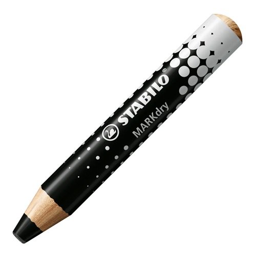 STABILO MARKdry 5 Black Drywipe Whiteboard Marker Pencils 648 46 - Pack 5 - Fusion Office UK