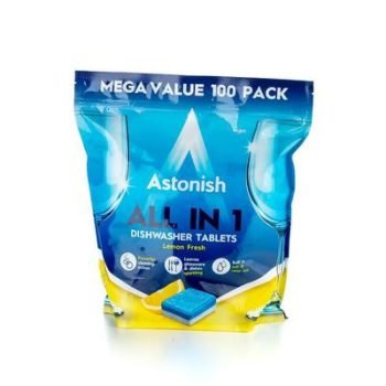 Astonish All in One Dishwasher Tablets Lemon 1002135 - Pack 100