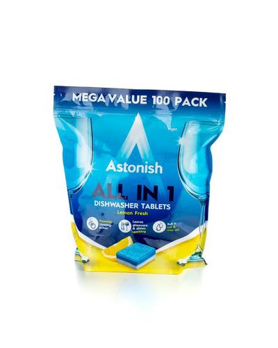 Astonish All in One Dishwasher Tablets Lemon 1002135 - Pack 100