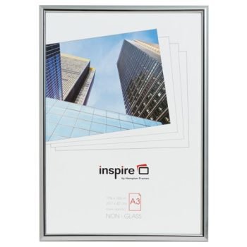 Business Certificate/Photo Frame A3 Plastic Frame Plastic Front Silver - EASA3SVP