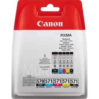 Canon PGI-570/CLI-571 Multi Inkjet Cartridges PGBK/C/M/Y/BK 0372C006