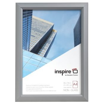 Certificate/Photo Snap Frame A4 Aluminium Frame Plastic Front Silver PAPFA4B