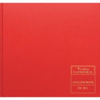 Collins Cathedral Analysis Book Casebound 297x315mm 14 Cash Column 96 Pages Red 150/14.1 - 813047