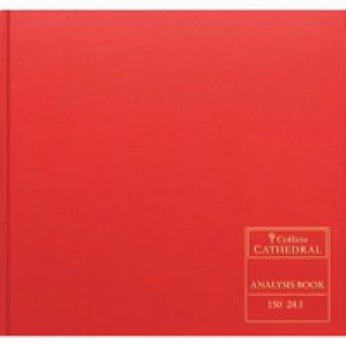 Collins Cathedral Analysis Book Casebound 297x315mm 14 Cash Column 96 Pages Red 150/14.1 - 813047