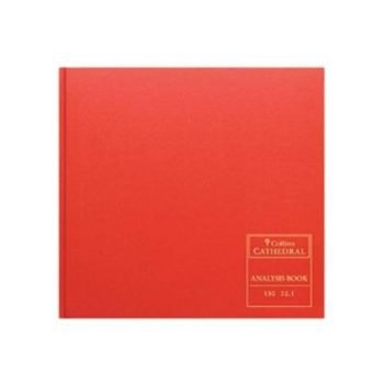 Collins Cathedral Analysis Book Casebound 297x315mm 7 Cash Column 96 Pages Red 150/7.1 - 811663