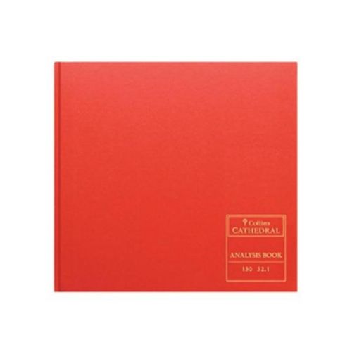 Collins Cathedral Analysis Book Casebound 297x315mm 7 Cash Column 96 Pages Red 150/7.1 - 811663