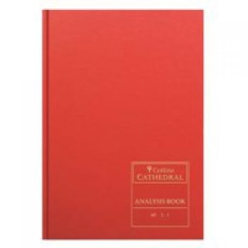 Collins Cathedral Analysis Book Casebound A4 12 Cash Column 96 Pages Red 69/12.1 - 811383