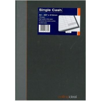 Collins Ideal Manuscript Book Casebound A4 Single Cash 192 Pages Black 6421 - 810077