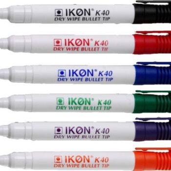 Drywipe Whiteboard Markers Assorted Colours Bullet Tip K40 - Pack 10