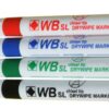 Drywipe Whiteboard Slim Markers Assorted Chisel Tip (WBSL) 8720WT4 - Pack 4