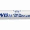 Drywipe Whiteboard Slim Markers Blue Chisel Tip (WBSL) 872003 - Pack 10
