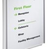 Durable Aluminium Doorplate Info Sign A3 Portrait 480823