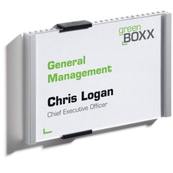 Durable Aluminium Doorplate Info Sign A6 Landscape 480123