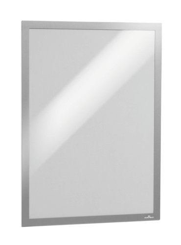 Durable Durafame A3 Silver Self-Adhesive Sign Magnetic Frame 487323 - Pack 2