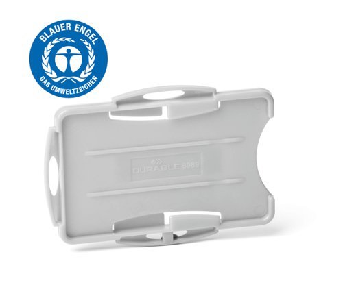 Durable ECO Grey ID 2 Card Holder 898910 - Pack 10