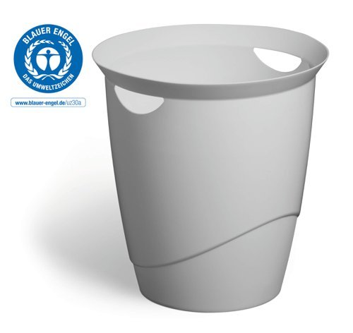 Durable ECO Waste Basket Bin 16 Litres Grey 776010