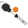 Durable EXTRA STRONG Badge Reels Black with Snap Button 832901 - Each