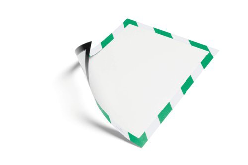 Durable Infoframe DURAFRAME Magnetic SECURITY A4 Green/White 4945131 - Pack 5