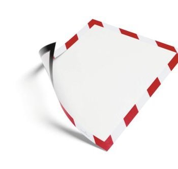 Durable Infoframe DURAFRAME Magnetic SECURITY A4 Red/White 4945132 - Pack 5