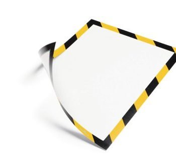 Durable Infoframe DURAFRAME Magnetic SECURITY A4 Yellow/Black 4945130 - Pack 5