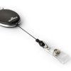 Durable STYLE Badge Reels Black with Snap Button Strap 832401 - Pack 10