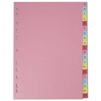 Elba Indices A4 A-Z 20 Part Coloured Card 400021450