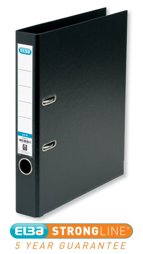Elba Lever Arch File Plastic A4 40mm Black 100202102