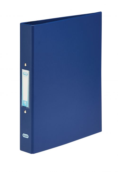 Elba Plastic Ring Binders A4 2 O-Ring Blue 400001508 - Pack 10