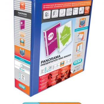 Elba Presentation Ring-Binders 4 D-Ring 65mm Blue A4 400008675 - Pack 4