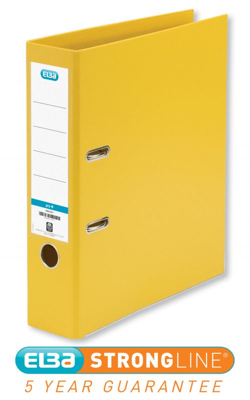 Elba Smart Pro+ Lever Arch File A4 Yellow 100202166
