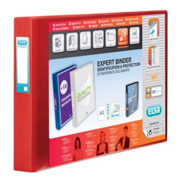 Elba Vision Ring Binder A3 Landscape 30mm 4 D-Ring Red 100080866
