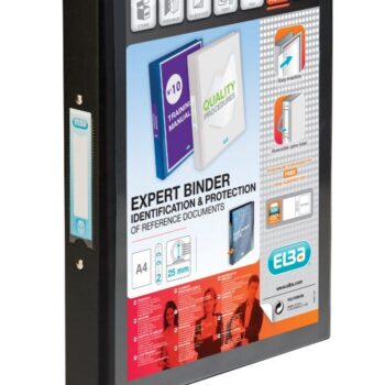 Elba Vision Ring Binder A4 25mm 2 O-Ring Black 100080891