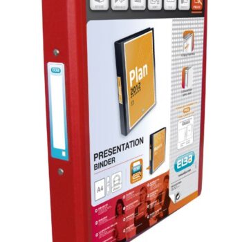 Elba Vision Ring Binder A4 25mm 2 O-Ring Red 100080890