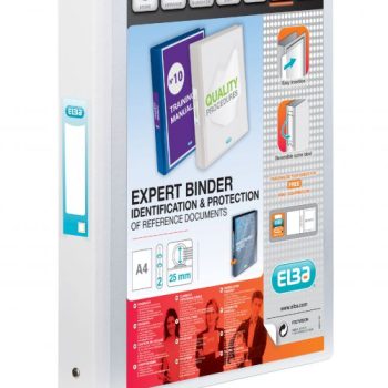 Elba Vision Ring Binder A4 25mm 2 O-Ring White 100080889