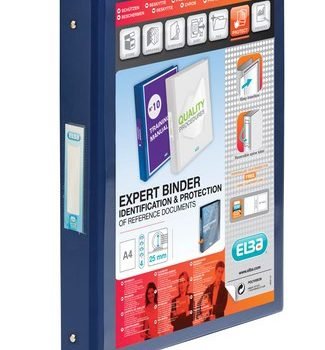 Elba Vision Ring Binder A4 25mm 4 O-Ring Blue 100080876