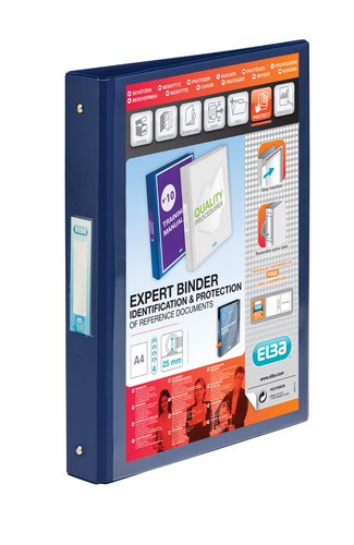 Elba Vision Ring Binder A4 25mm 4 O-Ring Blue 100080876