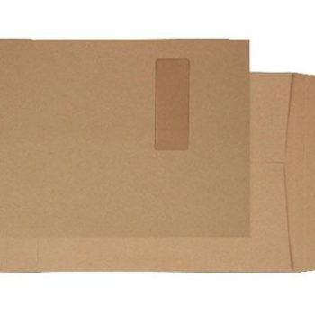 Envelopes C4 Manilla Pocket Window Peel&Seal 25mm Gusset 1992MW - Pack 125