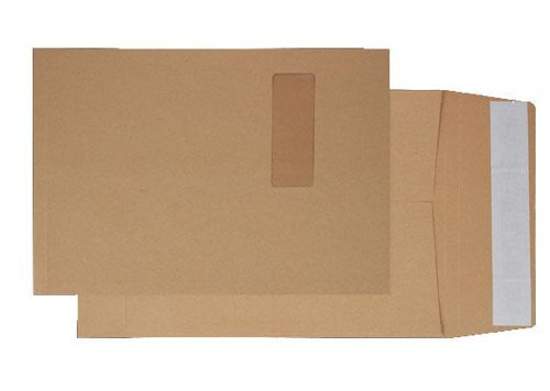 Envelopes C4 Manilla Pocket Window Peel&Seal 25mm Gusset 1992MW - Pack 125